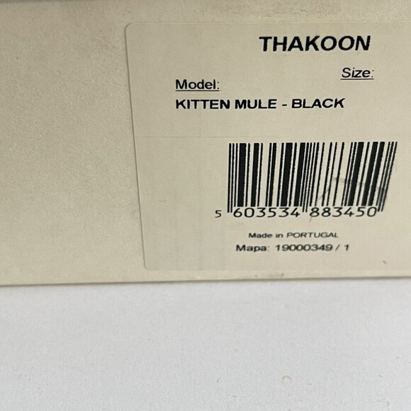 Thakoon Black Soft Leather Slip On Mule Shoes Kitten Heels NEW IN BOX - Picture 8 of 10